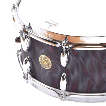 Gretsch 6.5x14 Broadkaster 20-Lug Snare Drum Black Satin Flame Drums and Percussion / Acoustic Drums / Snare