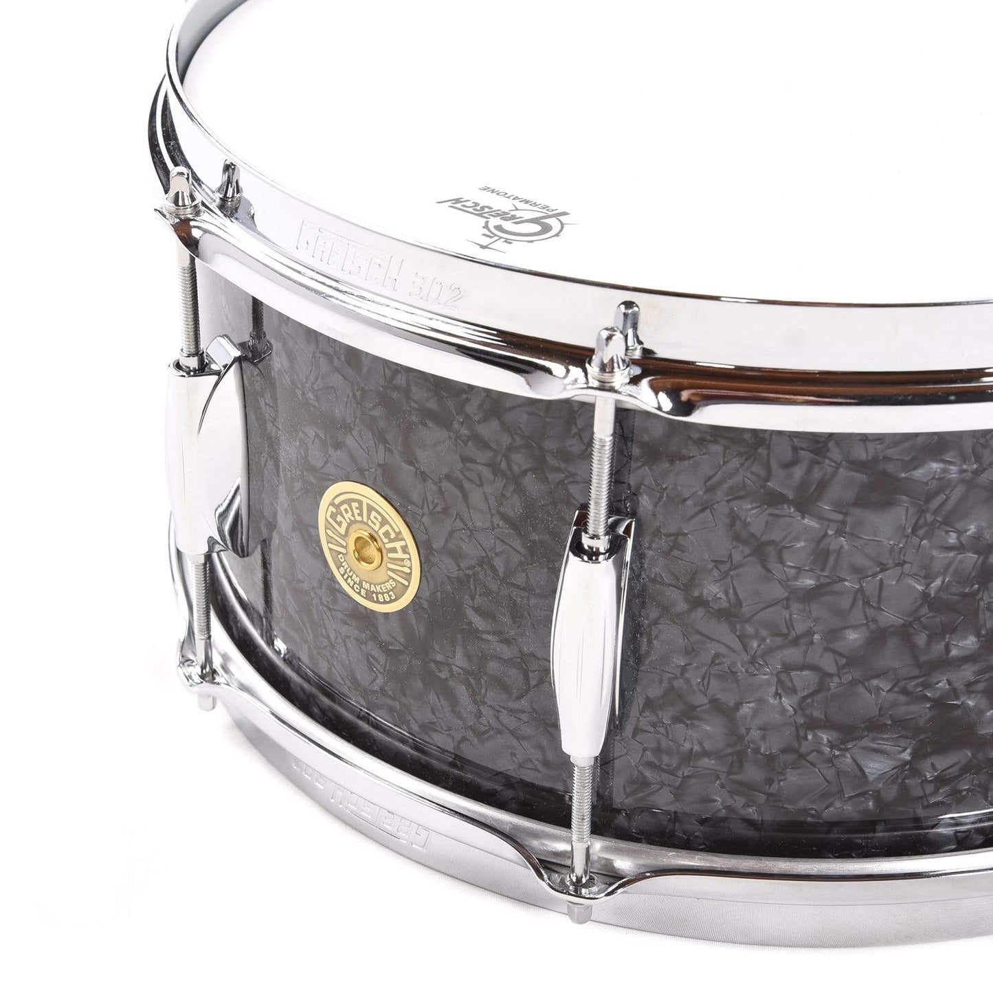 Gretsch 6.5x14 Broadkaster Snare Drum Deep Black Marine Pearl Drums and Percussion / Acoustic Drums / Snare