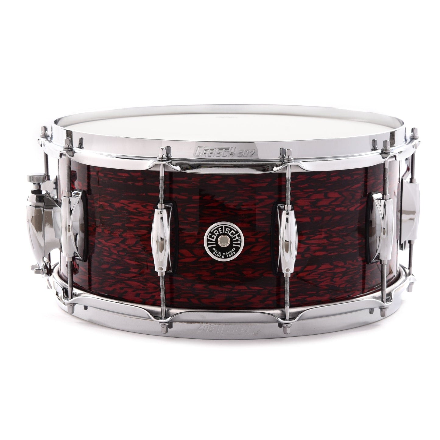 Gretsch 6.5x14 Brooklyn Snare Drum Red Silk Onyx Drums and Percussion / Acoustic Drums / Snare