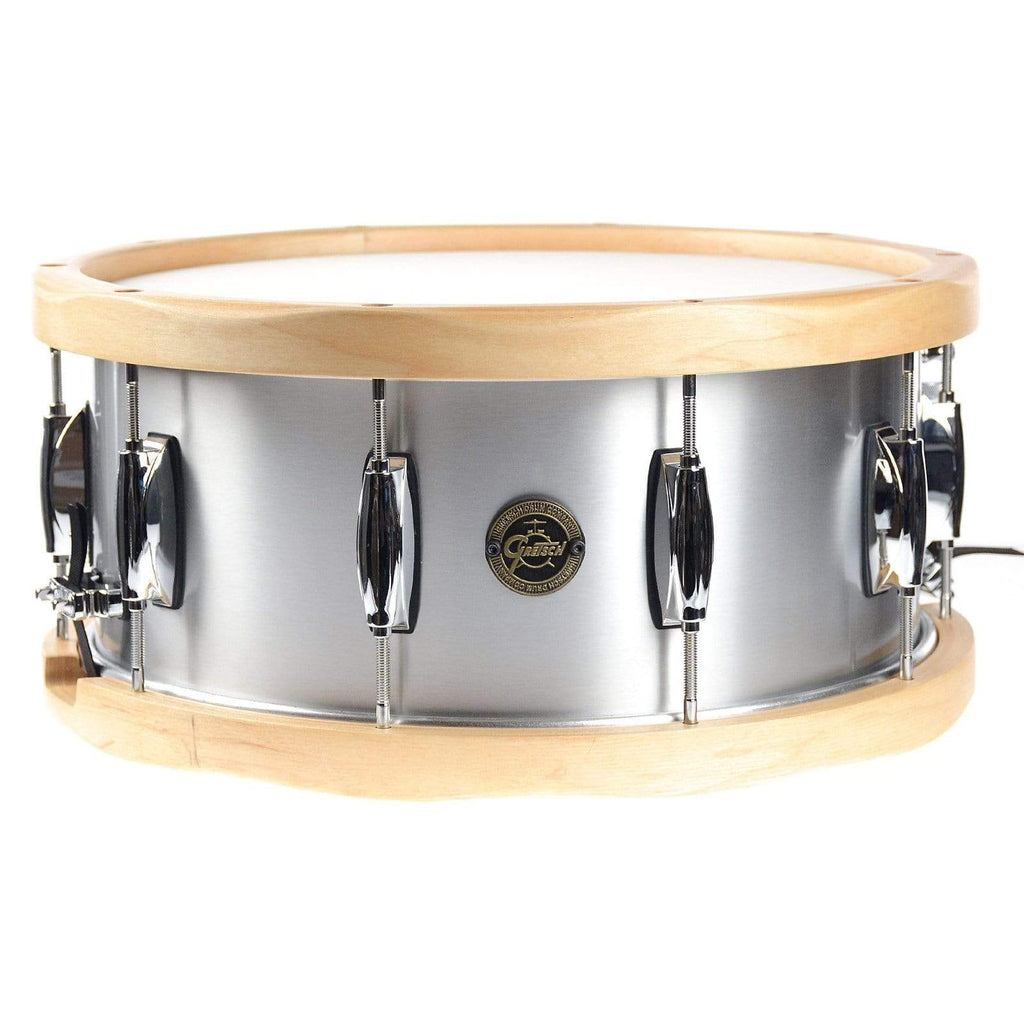 Gretsch 6.5x14 Gold Series Aluminum Snare Drum w/Wood Hoops 