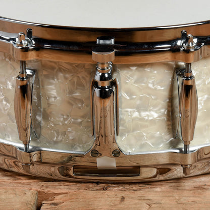 Gretsch Drums 5x14 USA Custom Snare Drum White Marine Pearl Drums and Percussion / Acoustic Drums / Snare