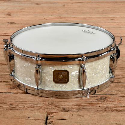 Gretsch Drums 5x14 USA Custom Snare Drum White Marine Pearl Drums and Percussion / Acoustic Drums / Snare