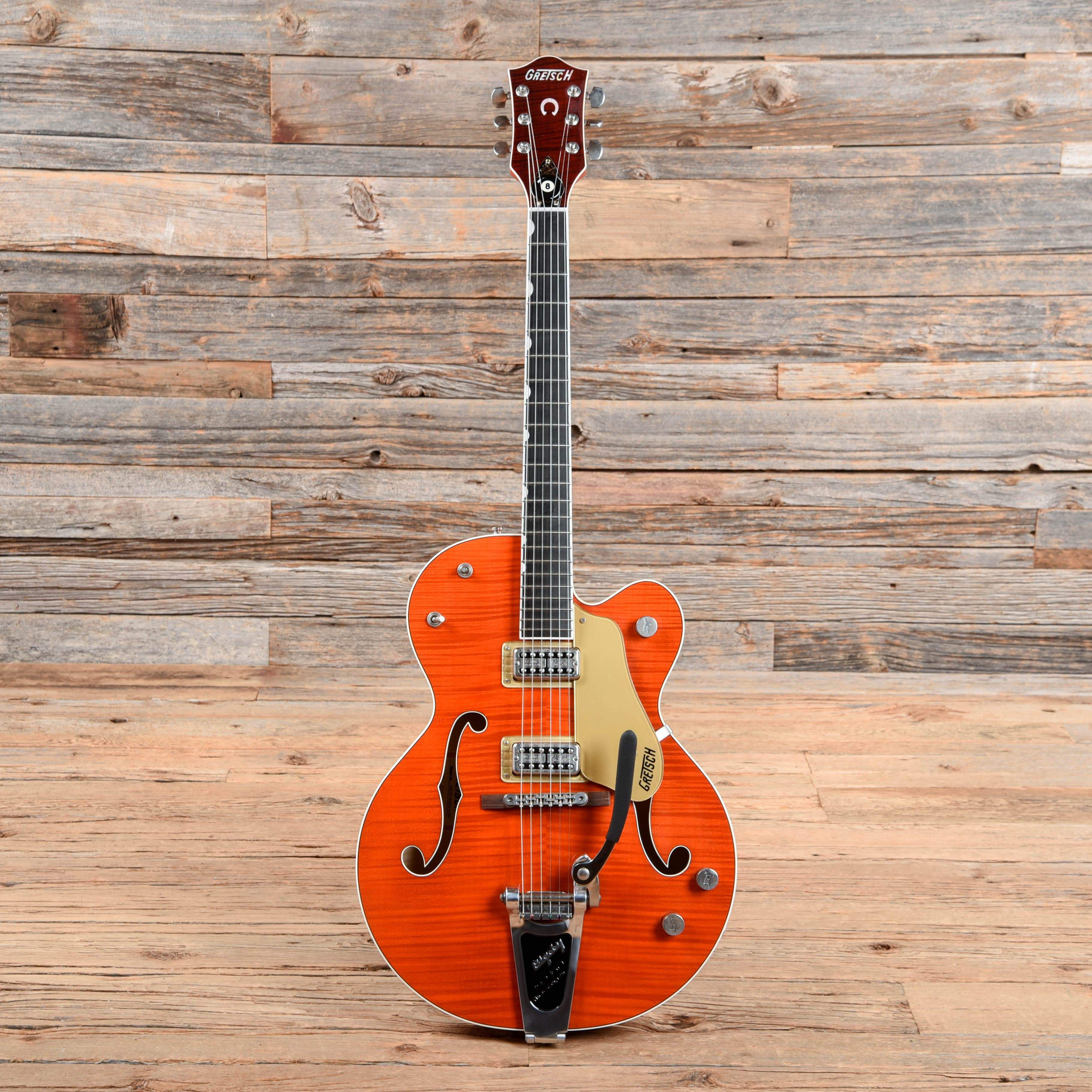 Gretsch Brian Setzer 6120 Orange Tiger Flame Maple 2014 Electric Guitars / Hollow Body