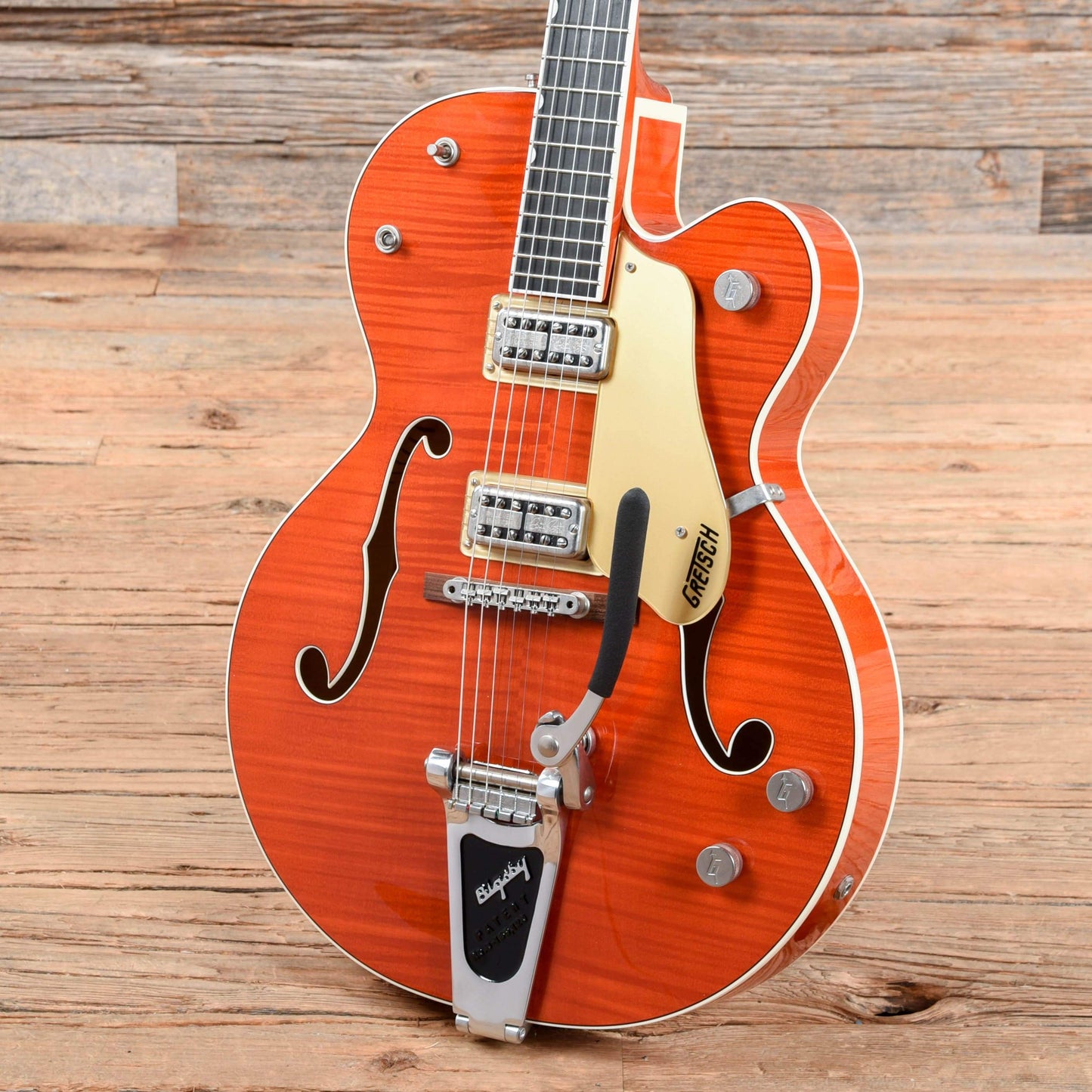Gretsch Brian Setzer 6120 Orange Tiger Flame Maple 2014 Electric Guitars / Hollow Body