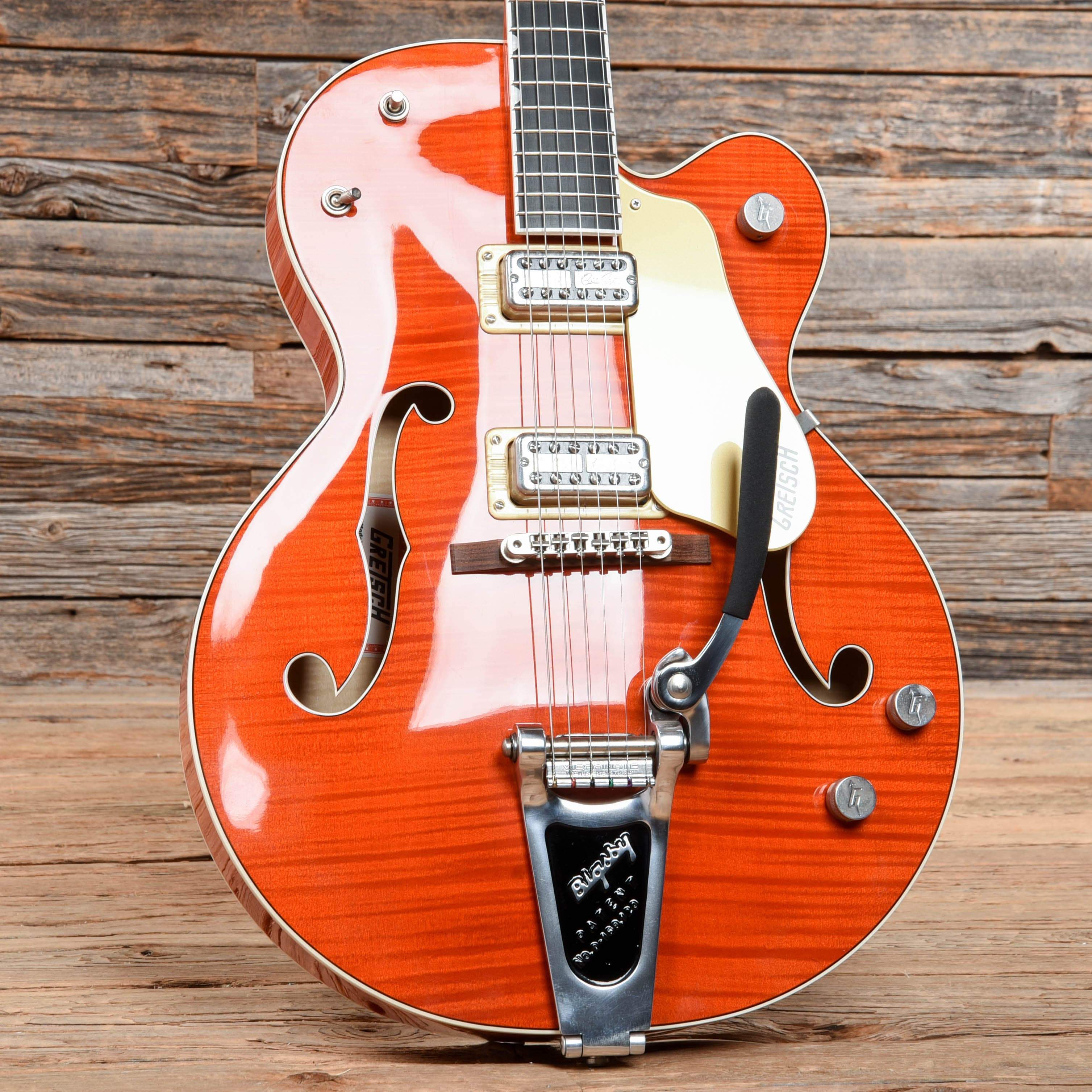 Gretsch Brian Setzer 6120 Orange Tiger Flame Maple 2014 Electric Guitars / Hollow Body