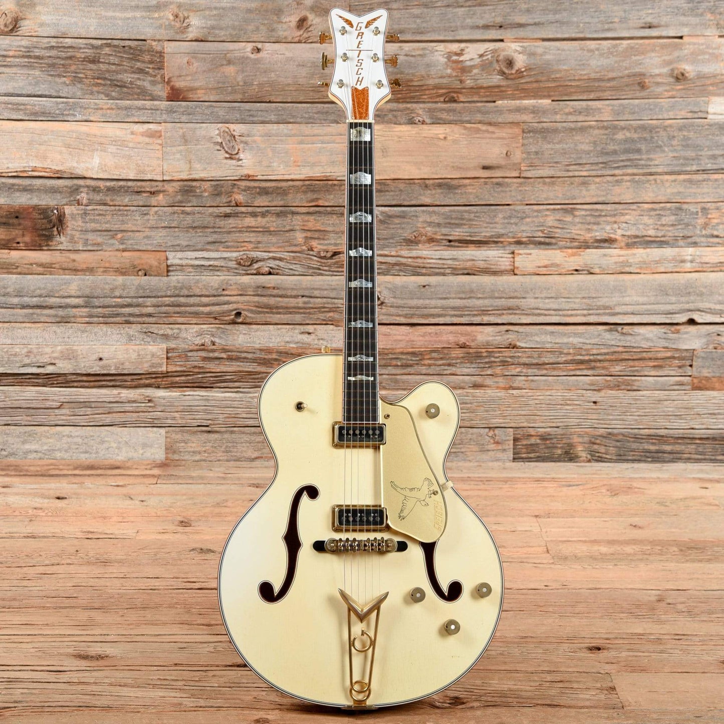 Gretsch Custom Shop '55 White Falcon Relic Stephen Stern Masterbuilt White 2016 Electric Guitars / Hollow Body