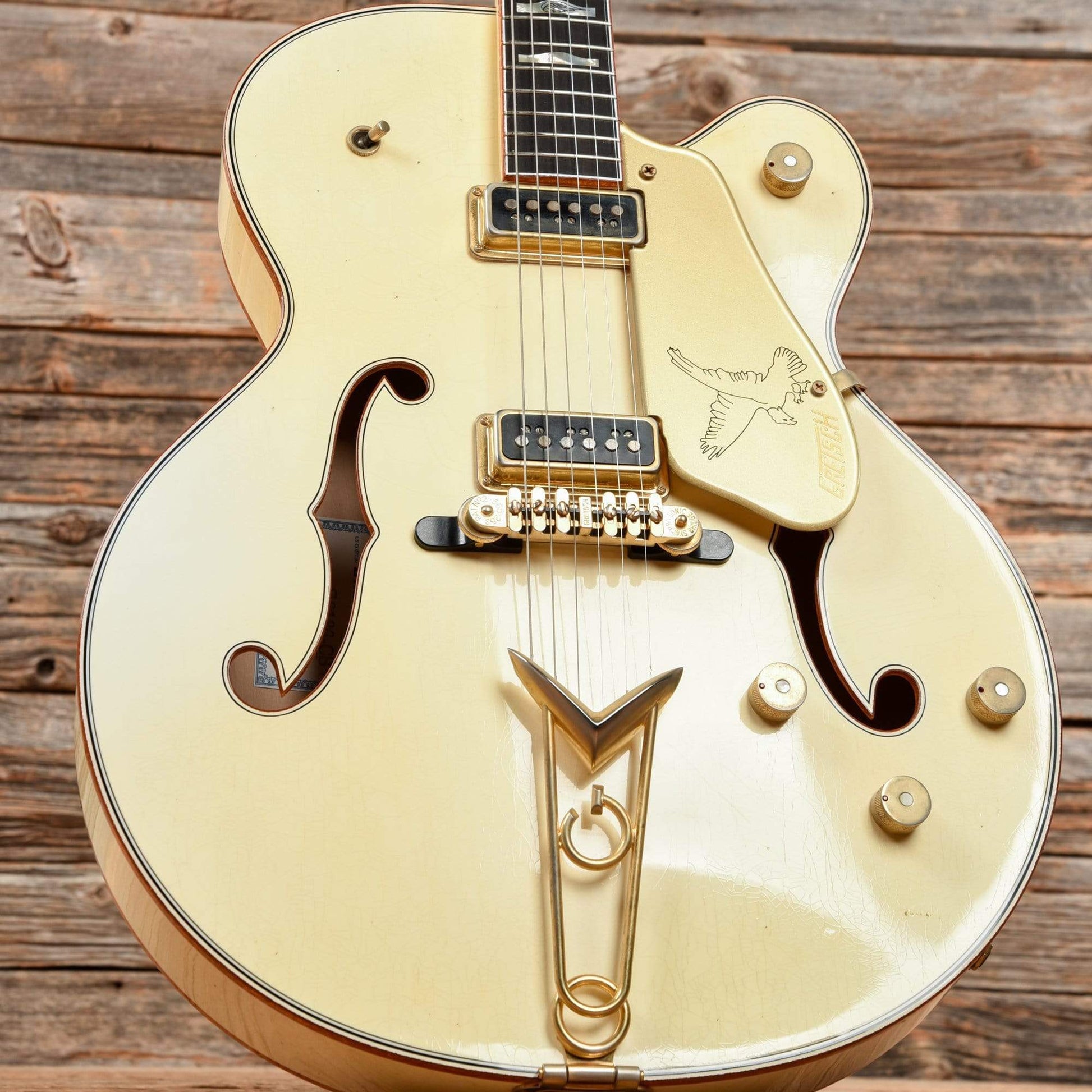 Gretsch Custom Shop '55 White Falcon Relic Stephen Stern Masterbuilt White 2016 Electric Guitars / Hollow Body