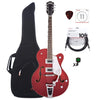 Gretsch G5420T Electromatic Hollow Body Single-Cut Candy Apple Red w/Bigsby w/Gig Bag, Tuner, (1) Cable, Picks and Strings Bundle Electric Guitars / Hollow Body