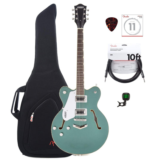 Gretsch G5622LH Electromatic Center Block Double-Cut Georgia Green w/V-Stoptail LEFTY w/Gig Bag, Tuner, (1) Cable, Picks and Strings Bundle Electric Guitars / Hollow Body
