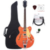 Gretsch G5622T Electromatic Center Block Double-Cut Orange Stain w/Bigsby w/Gig Bag, Tuner, (1) Cable, Picks and Strings Bundle Electric Guitars / Hollow Body