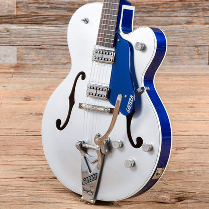 Gretsch G6118T Players Edition Anniversary 2 Tone Iridium Silver/Azure Metallic w/String Thru Bigsby Electric Guitars / Hollow Body