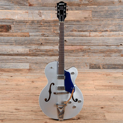 Gretsch G6118T Players Edition Anniversary 2 Tone Iridium Silver/Azure Metallic w/String Thru Bigsby Electric Guitars / Hollow Body
