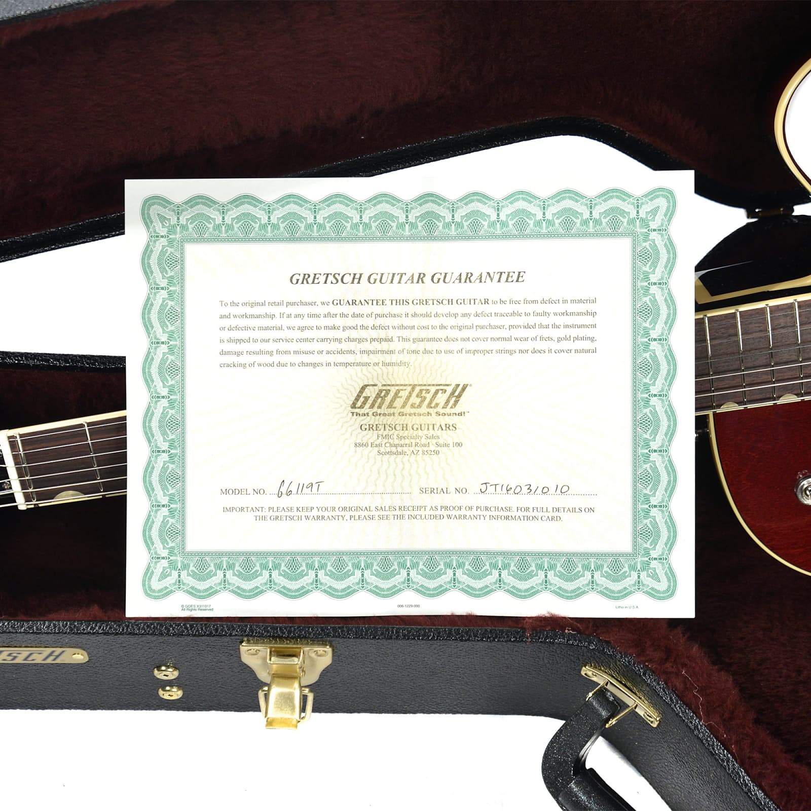 Gretsch G6119-62GE Golden Era Edition 1962 Chet Atkins Tennessee Rose Dark Cherry Stain Electric Guitars / Hollow Body