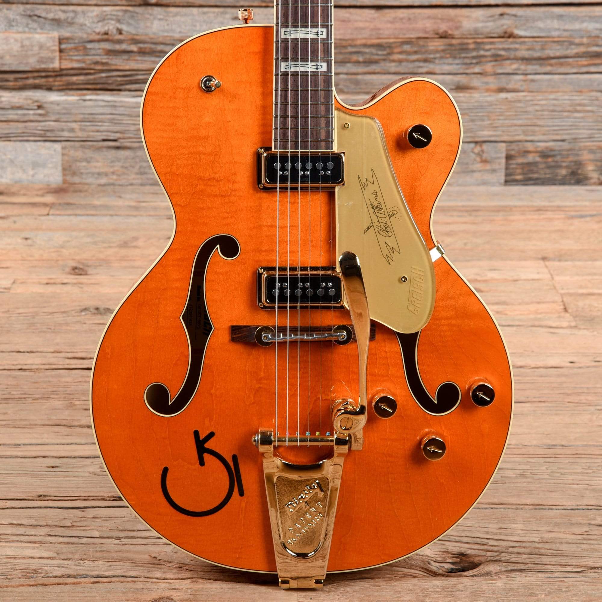 Gretsch G6120T-55 Vintage Select '55 Chet Atkins Hollow Body Orange 2020 Electric Guitars / Hollow Body