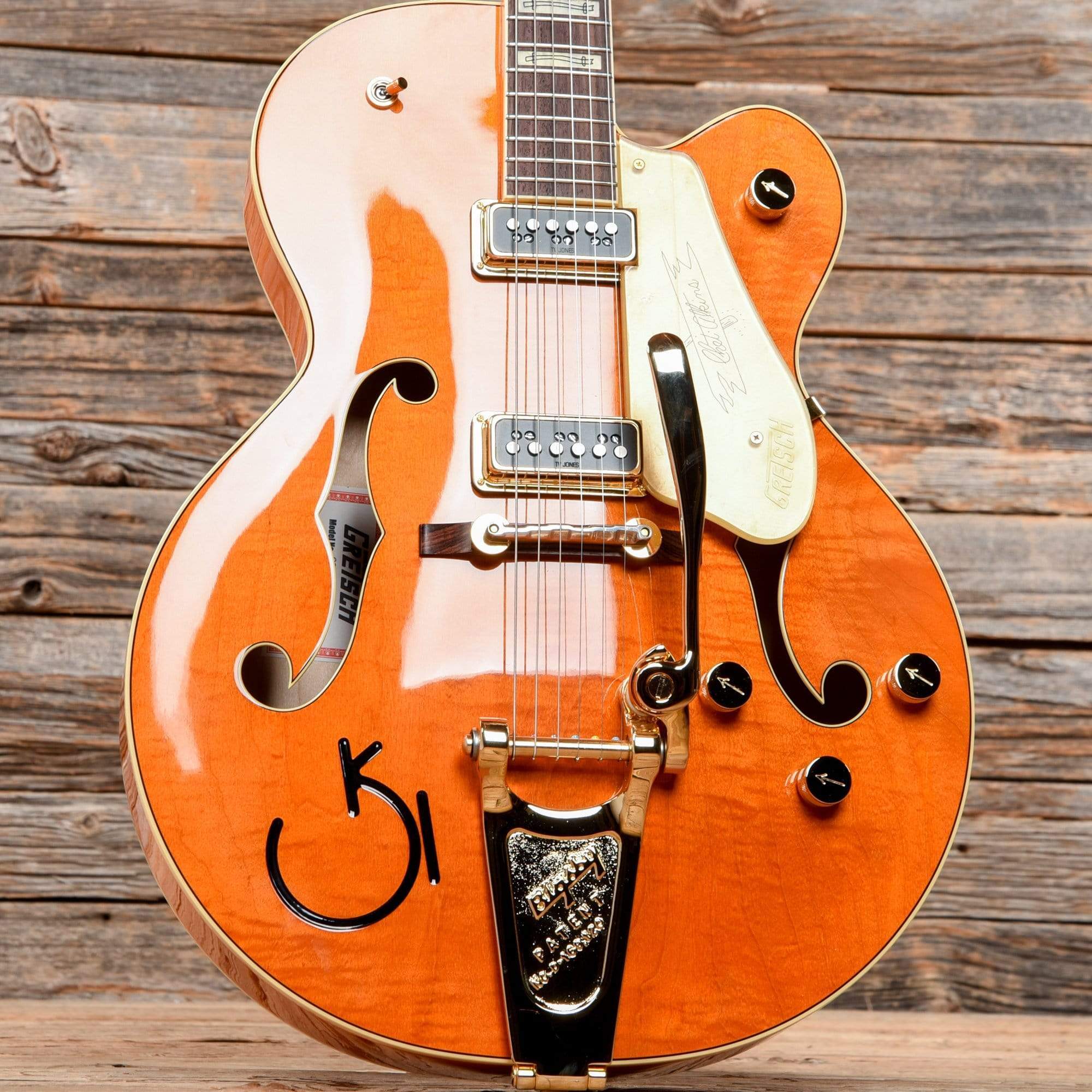 Gretsch G6120T-55 Vintage Select '55 Chet Atkins Hollow Body Orange 2020 Electric Guitars / Hollow Body