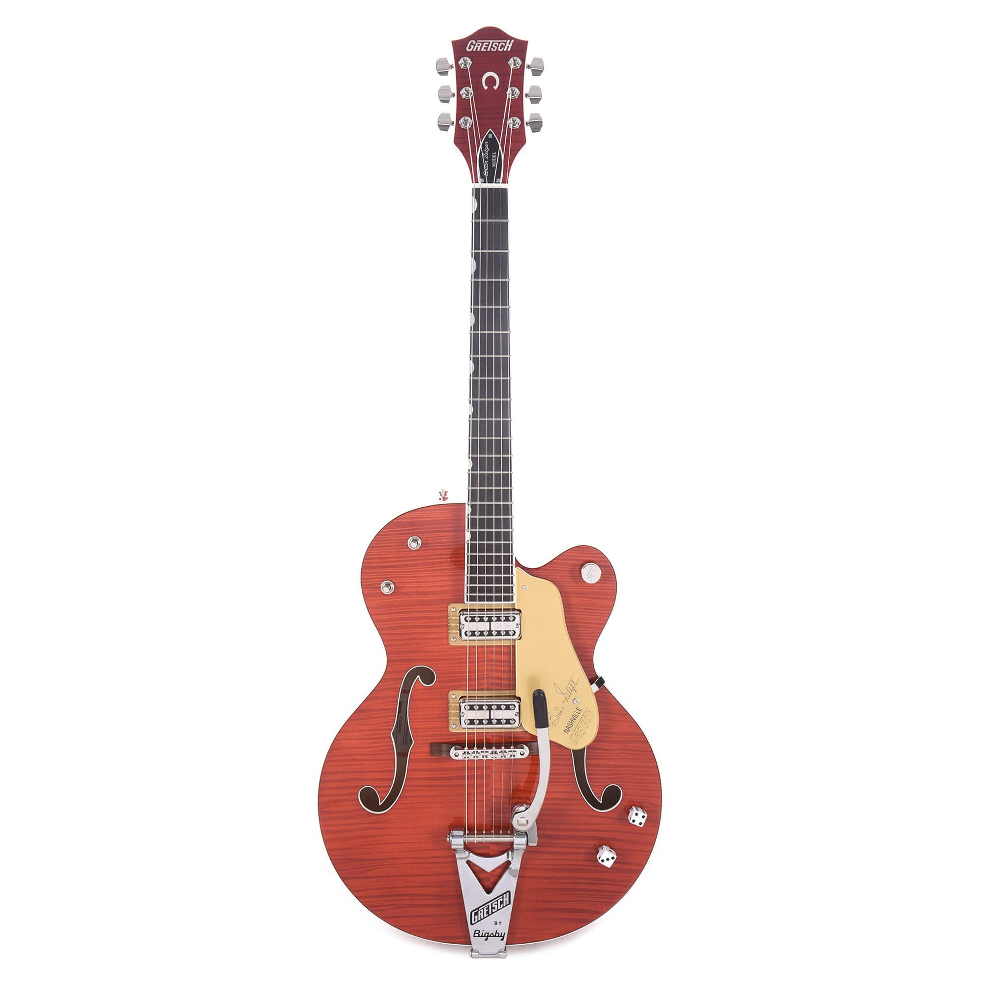 Gretsch G6120TFM-BSNV Brian Setzer Signature Nashville Orange Stain Electric Guitars / Hollow Body