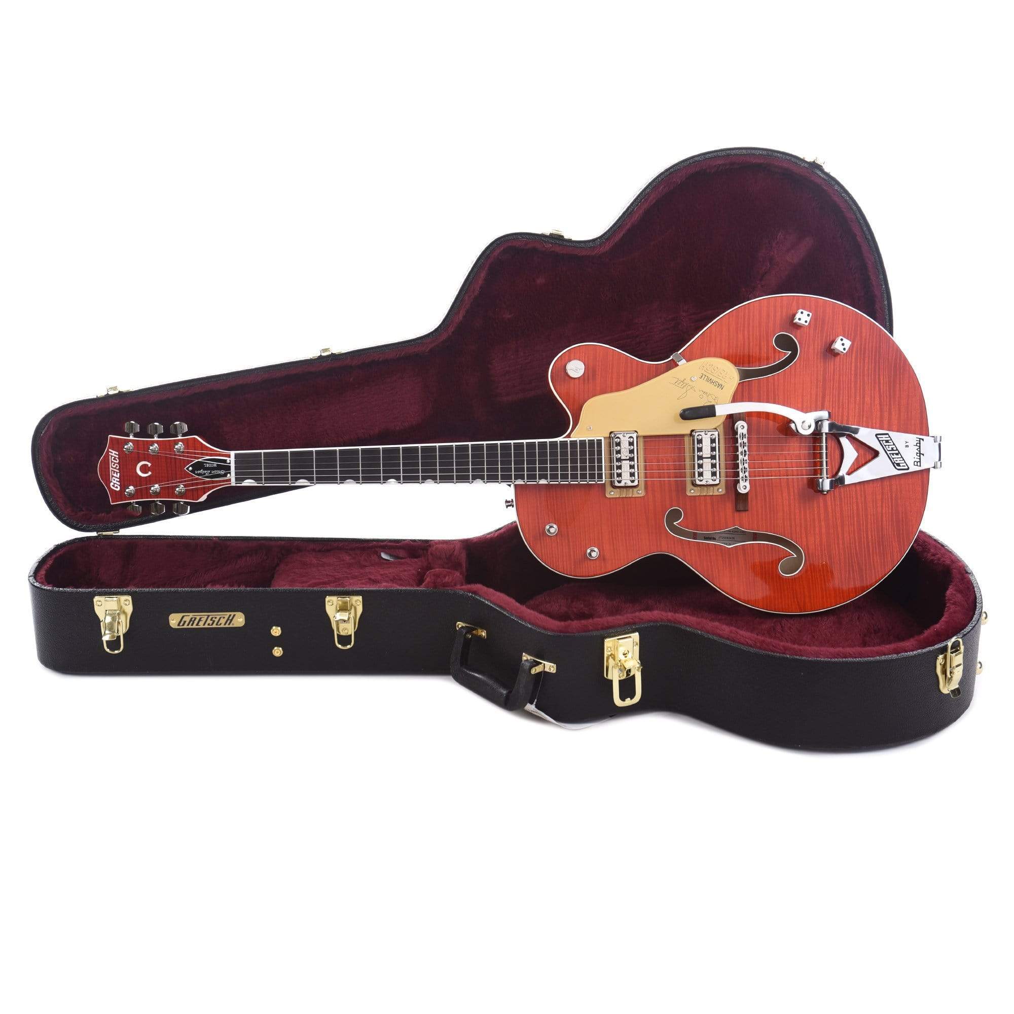 Gretsch G6120TFM-BSNV Brian Setzer Signature Nashville Orange Stain Electric Guitars / Hollow Body
