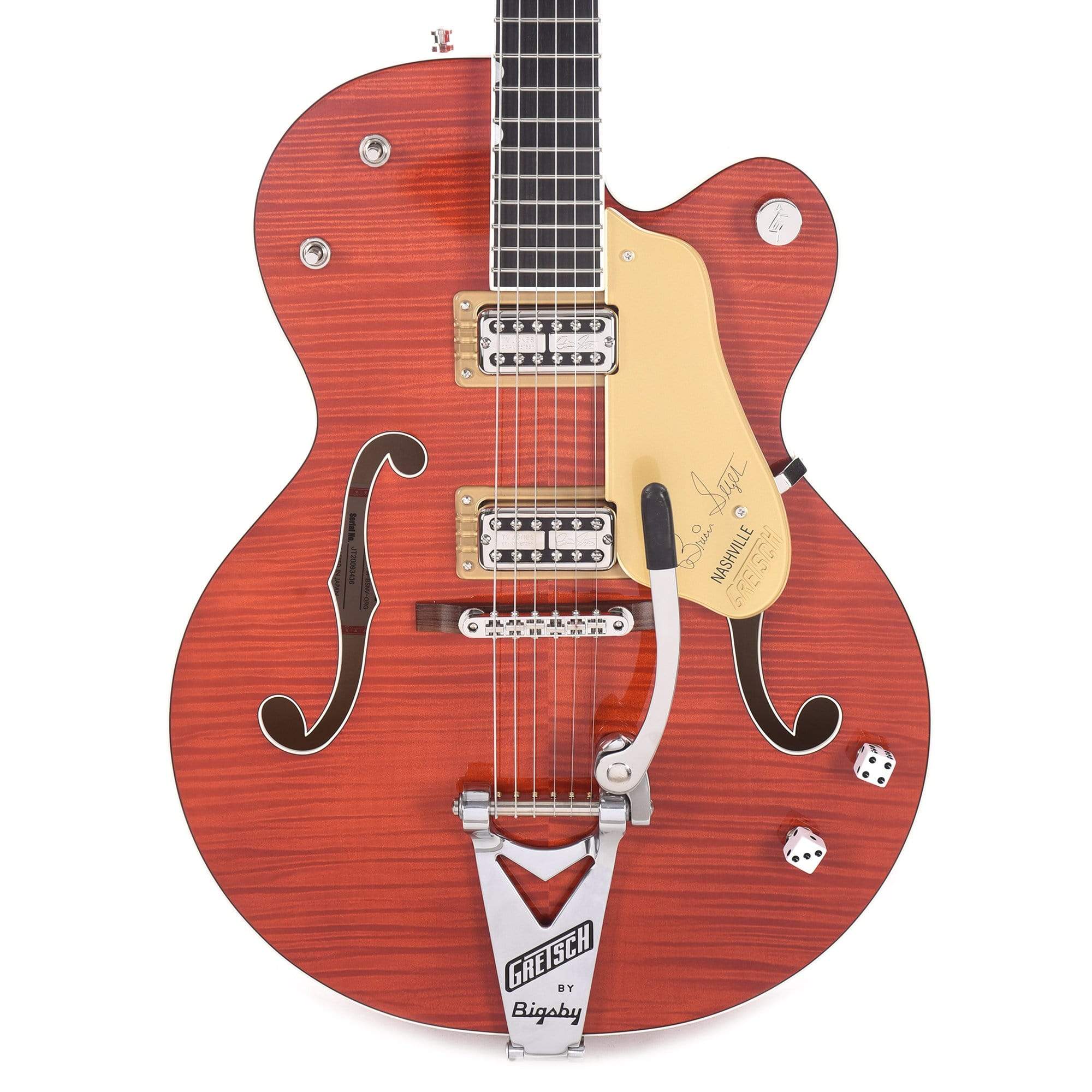 Gretsch G6120TFM-BSNV Brian Setzer Signature Nashville Orange Stain Electric Guitars / Hollow Body