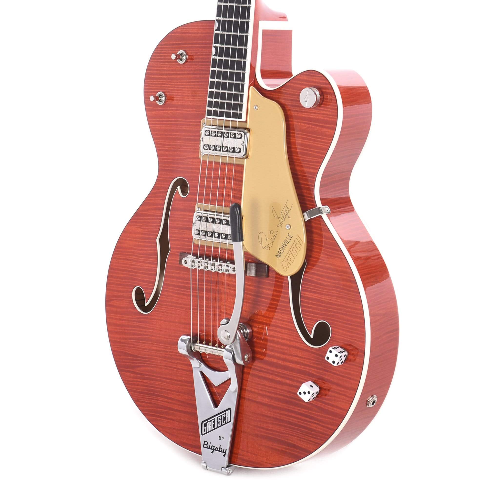 Gretsch G6120TFM-BSNV Brian Setzer Signature Nashville Orange Stain Electric Guitars / Hollow Body