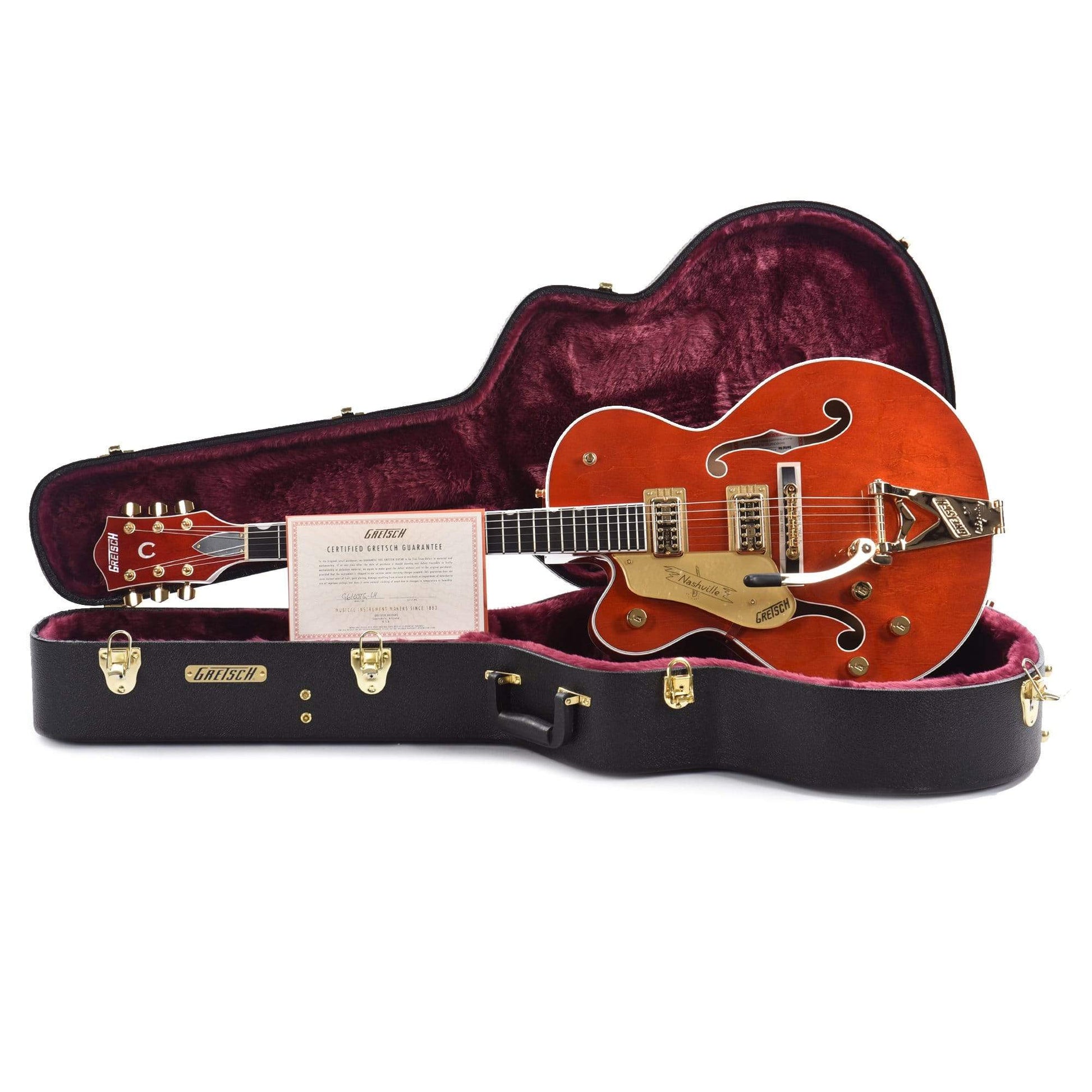 Gretsch G6120TG-LH LEFTY Players Edition Nashville Hollow Body Orange Stain w/Bigsby Electric Guitars / Hollow Body