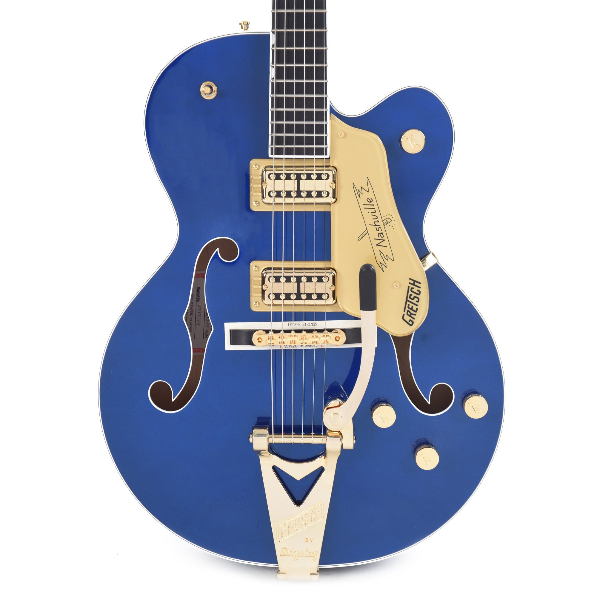 Gretsch G6120TG Players Edition Nashville Hollow Body Azure Metallic w/Bigsby Electric Guitars / Hollow Body