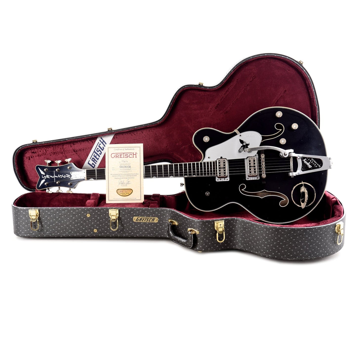 Gretsch G6136T Custom Rich Robinson Magpie Raven's Breast Blue Relic w/Bigsby Master Built by Steven Stern Electric Guitars / Hollow Body