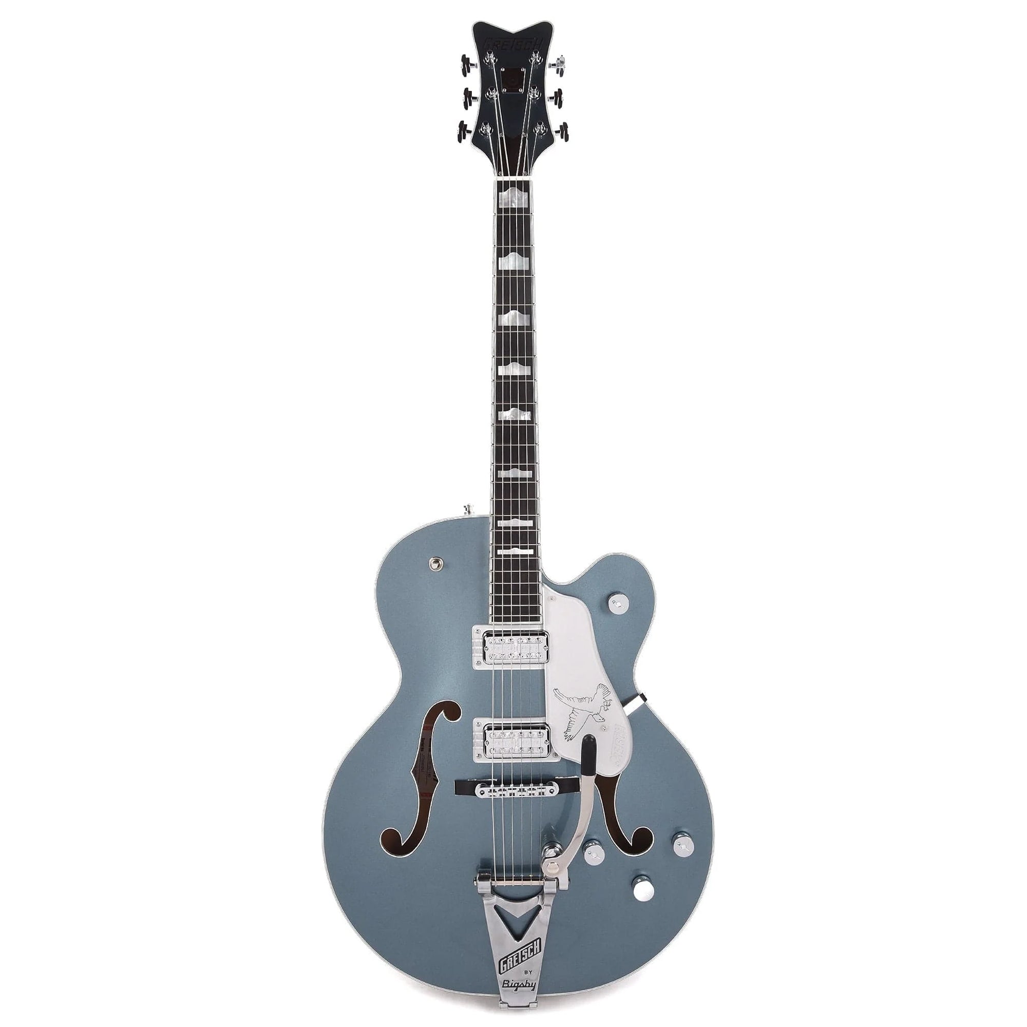 Gretsch G6136T LTD 140th Double Platinum Falcon with String-Thru Bigsby Two-Tone Stone Platinum/Pure Platinum Electric Guitars / Hollow Body