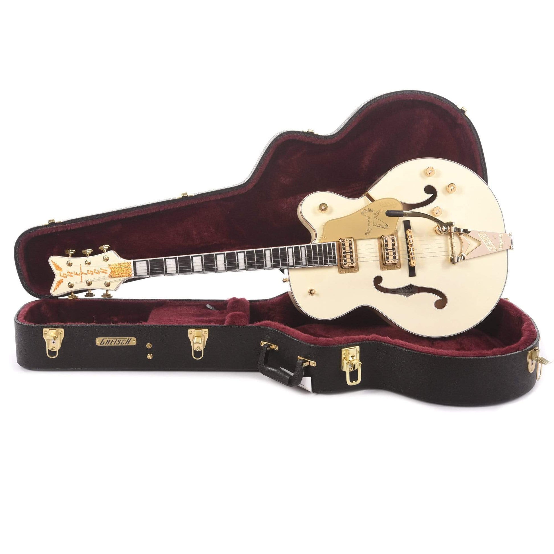 Gretsch G6136T-MGC Michael Guy Chislett Signature Falcon Vintage White w/Bigsby Electric Guitars / Hollow Body