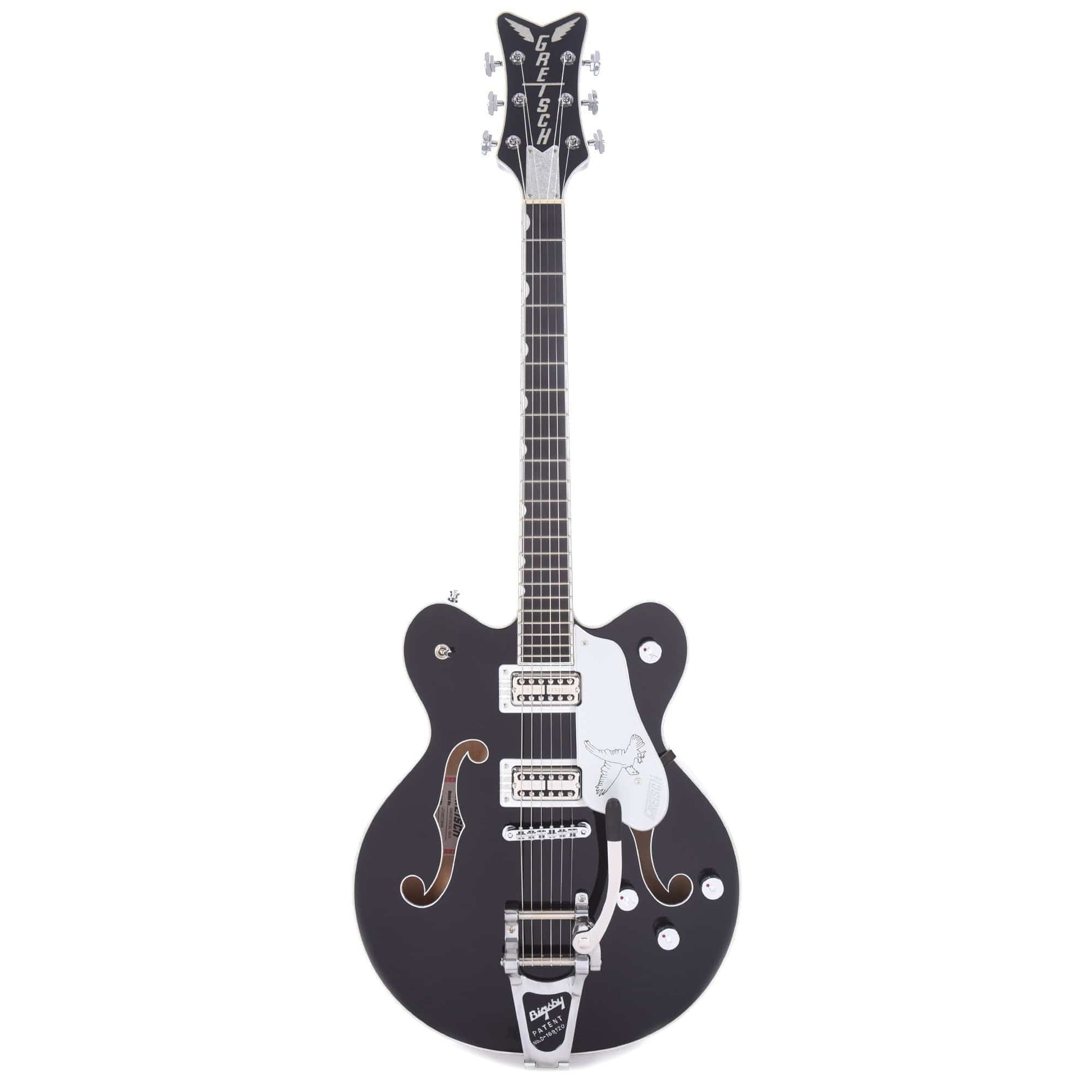 Gretsch G6636T Players Edition Silver Falcon Center Block Double-Cut Black w/String-Thru Bigsby Electric Guitars / Hollow Body