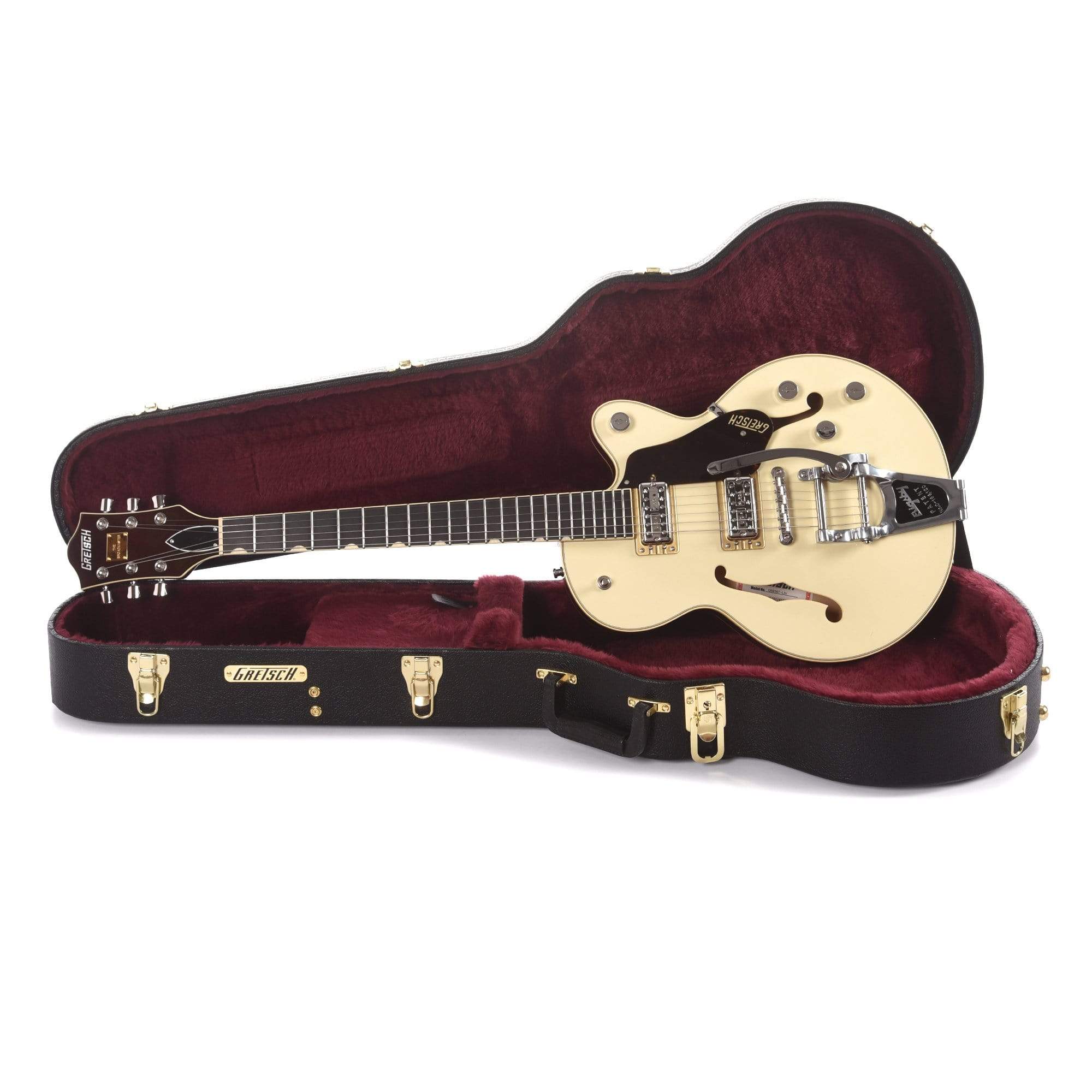Gretsch G6659T Players Edition Broadkaster Jr. Center Block Single-Cut Two-Tone Lotus Ivory/Walnut Stain w/Bigsby Electric Guitars / Hollow Body