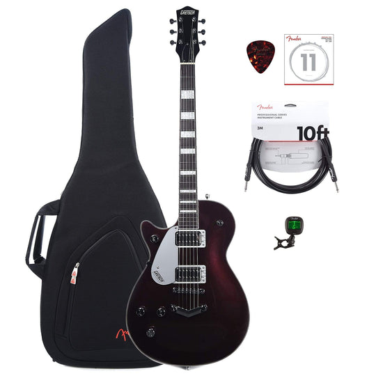 Gretsch G5220LH Electromatic Jet BT Dark Cherry Metallic LEFTY w/Gig Bag, Tuner, (1) Cable, Picks and Strings Bundle Electric Guitars / Left-Handed