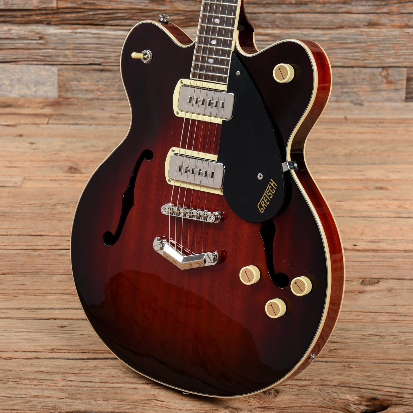 Gretsch G2622-P90 Streamliner Center Block Double-Cut P90 Claret Burst w/V-Stoptail Electric Guitars / Semi-Hollow
