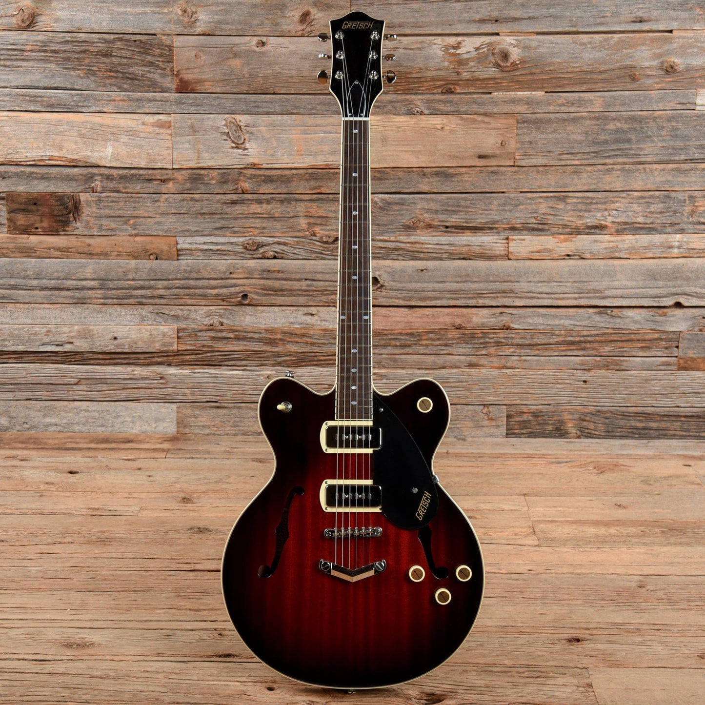 Gretsch G2622-P90 Streamliner Center Block Double-Cut P90 Claret Burst w/V-Stoptail Electric Guitars / Semi-Hollow