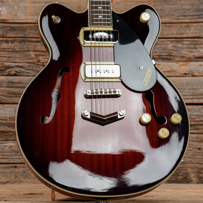 Gretsch G2622-P90 Streamliner Center Block Double-Cut P90 Claret Burst w/V-Stoptail Electric Guitars / Semi-Hollow