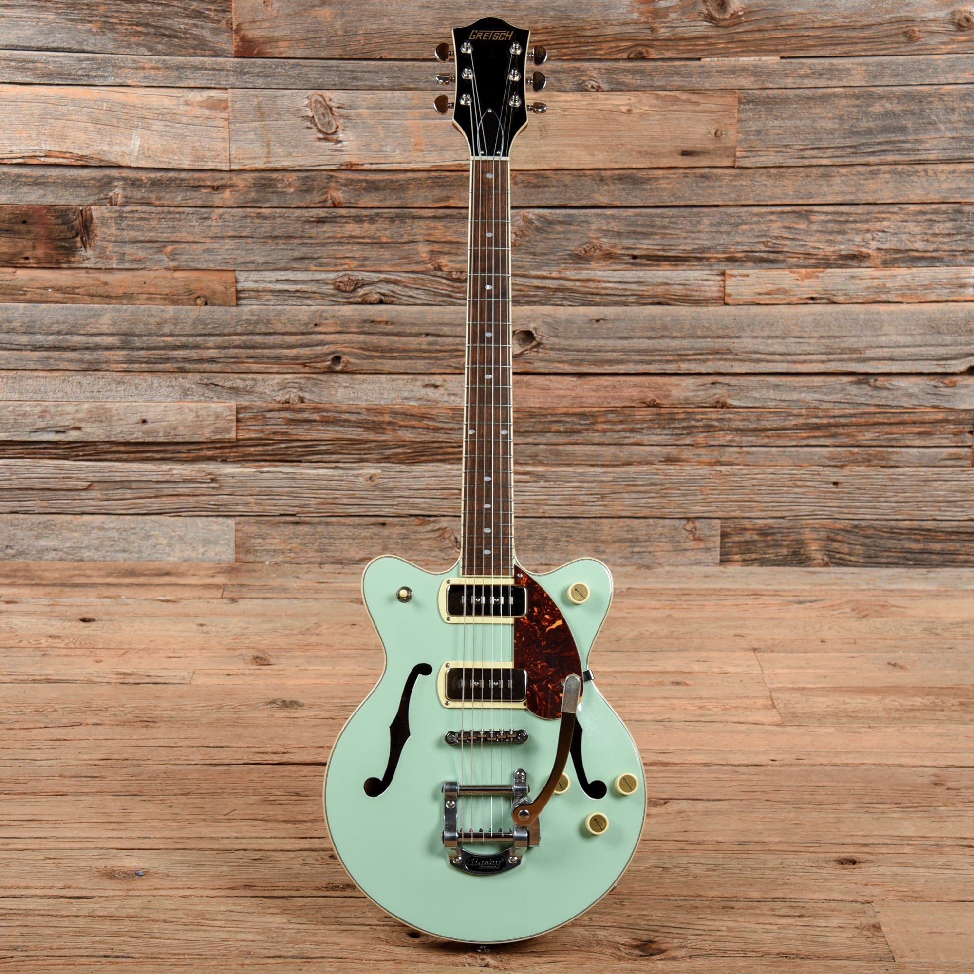 Gretsch G2655T-P90 Streamliner Center Block Double Cutaway with Bigsby Two Tone Mint Metallic/Vintage Mahogany Stain 2021 Electric Guitars / Semi-Hollow
