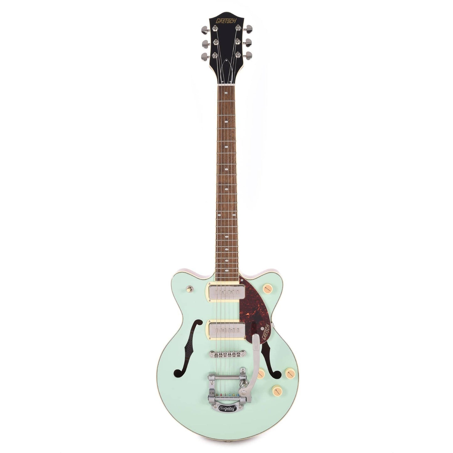 Gretsch G2655T-P90 Streamliner Center Block Jr. Double-Cut P90 Two-Tone Mint Metallic and Vintage Mahogany Stain w/Bigsby Electric Guitars / Semi-Hollow
