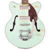 Gretsch G2655T-P90 Streamliner Center Block Jr. Double-Cut P90 Two-Tone Mint Metallic and Vintage Mahogany Stain w/Bigsby Electric Guitars / Semi-Hollow