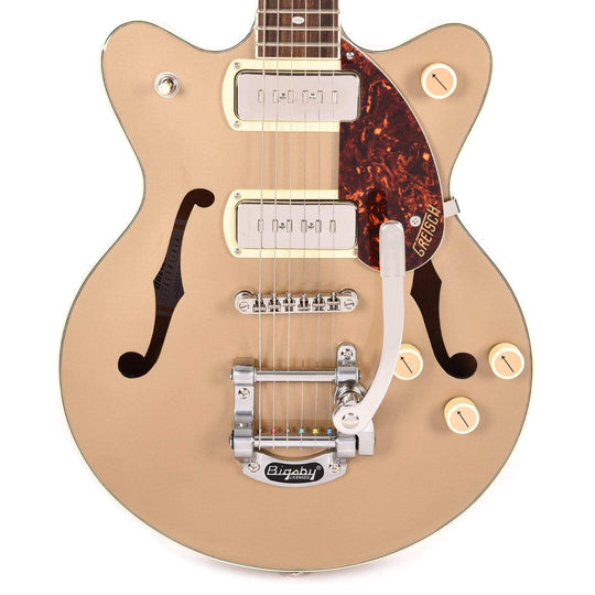 Gretsch G2655T-P90 Streamliner Center Block Jr. Double-Cut P90 Two-Tone Sahara Metallic/Vintage Mahogany Stain w/Bigsby Electric Guitars / Semi-Hollow