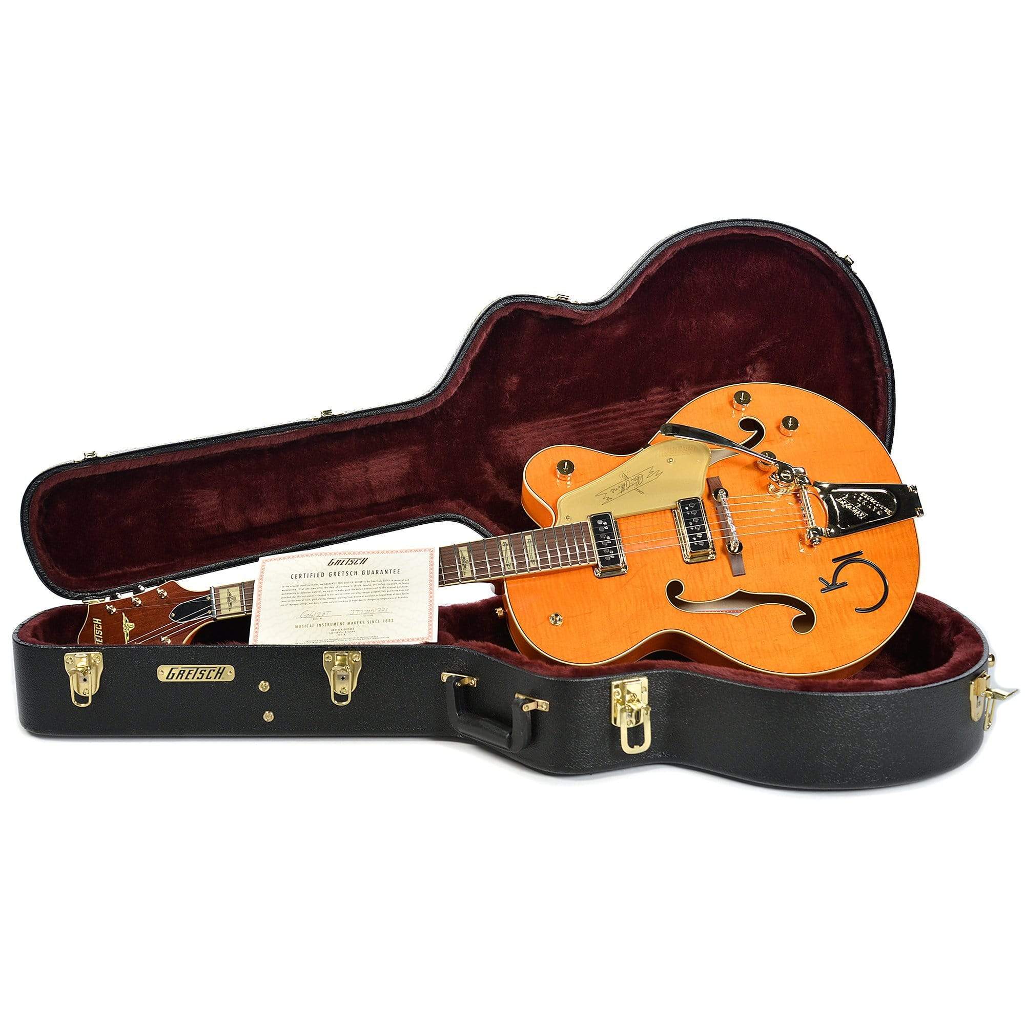 Gretsch G6120T-55 Vintage Select Edition 55 Chet Atkins Vintage Orange Stain Lacquer Electric Guitars / Semi-Hollow