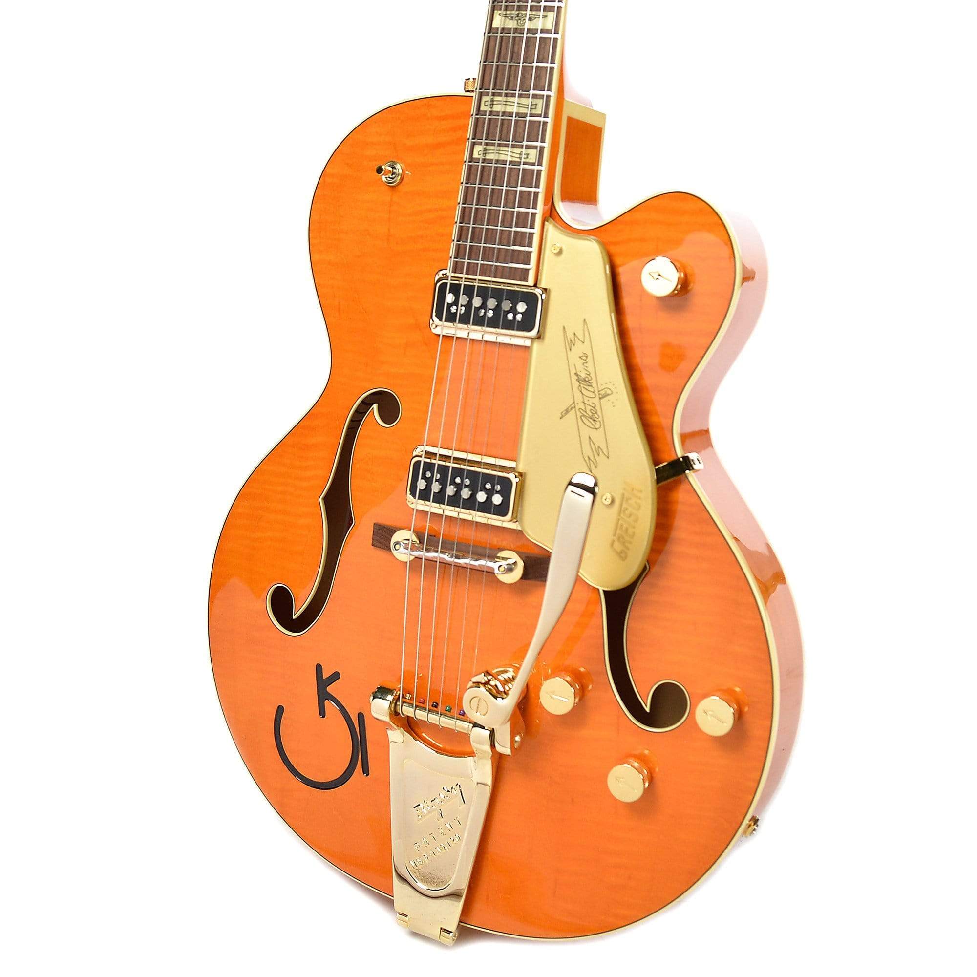 Gretsch G6120T-55 Vintage Select Edition 55 Chet Atkins Vintage Orange Stain Lacquer Electric Guitars / Semi-Hollow