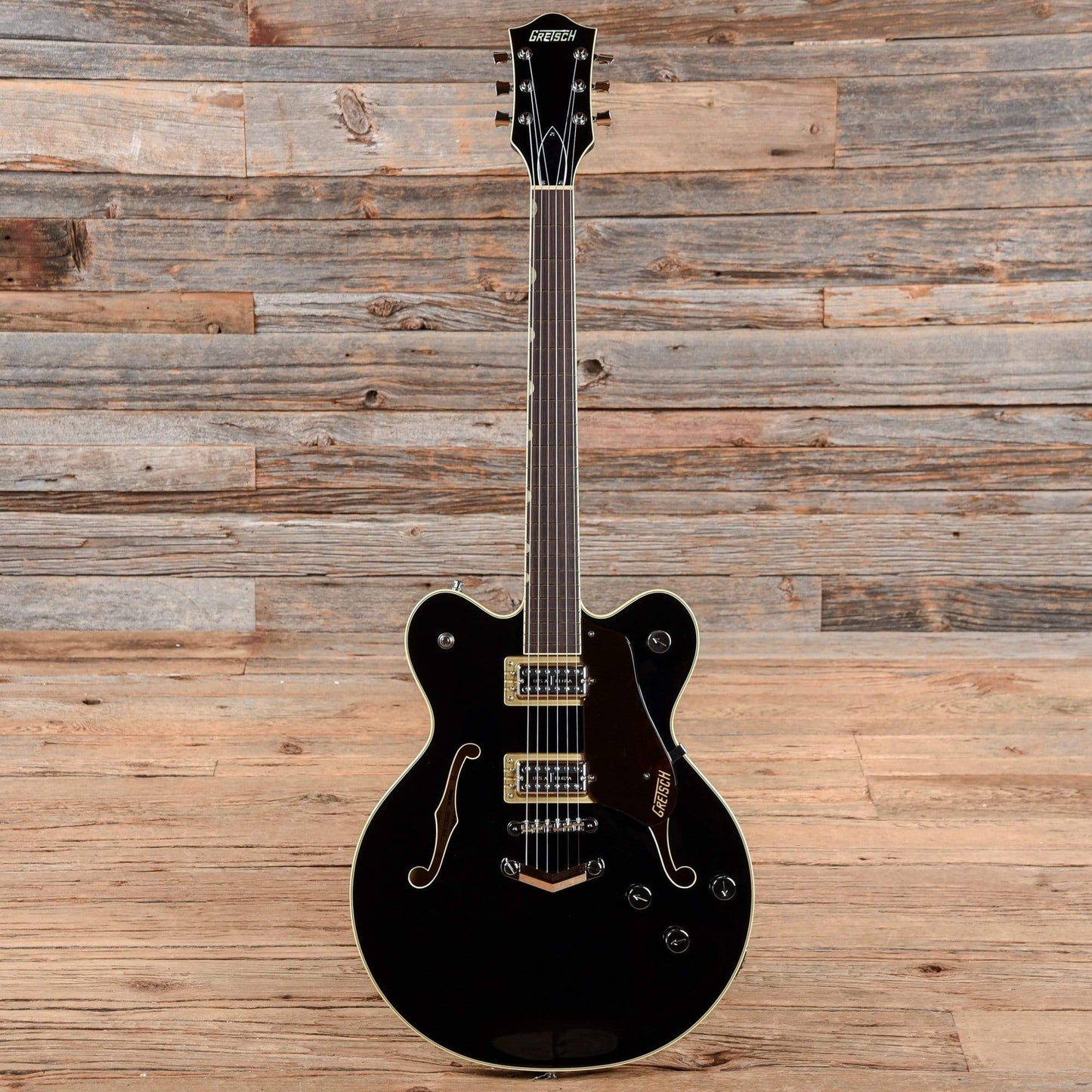Gretsch G6609 Players Edition Broadkaster Center Block Double Cutaway Black w/V-Stoptail Electric Guitars / Semi-Hollow