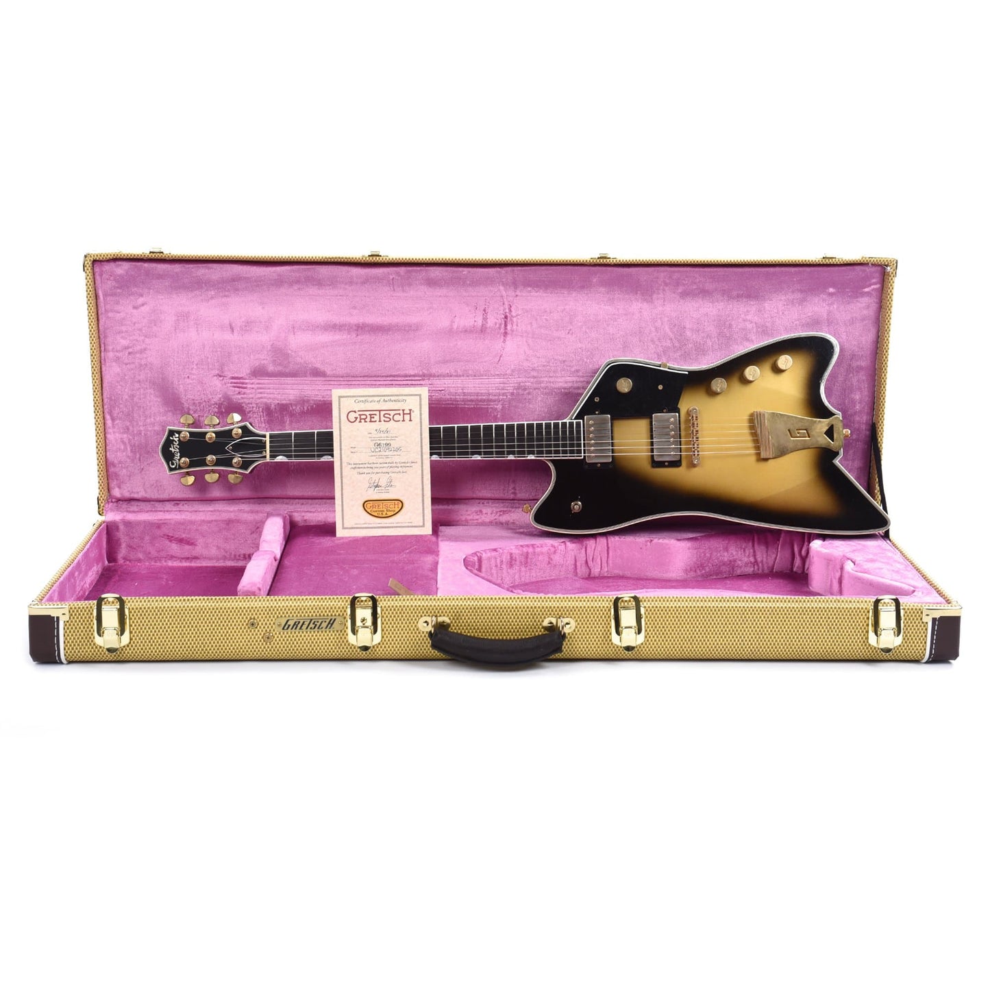 Gretsch Custom Shop Caddy Bo Aged Silverburst Relic w/Ebony Fingerboard & ThroBak '70/Select Pickups Master Built by Stephen Stern Electric Guitars / Solid Body