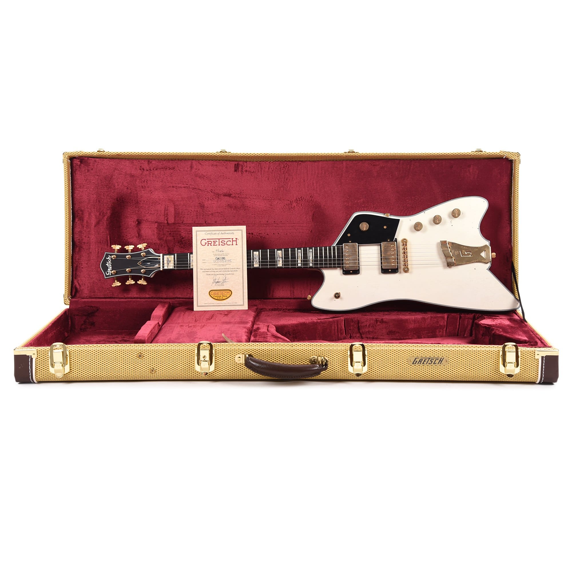 Gretsch Custom Shop Caddy Bo Aged White Relic w/Ebony Fingerboard & ThroBak '70/Select Pickups Master Built by Stephen Stern Electric Guitars / Solid Body