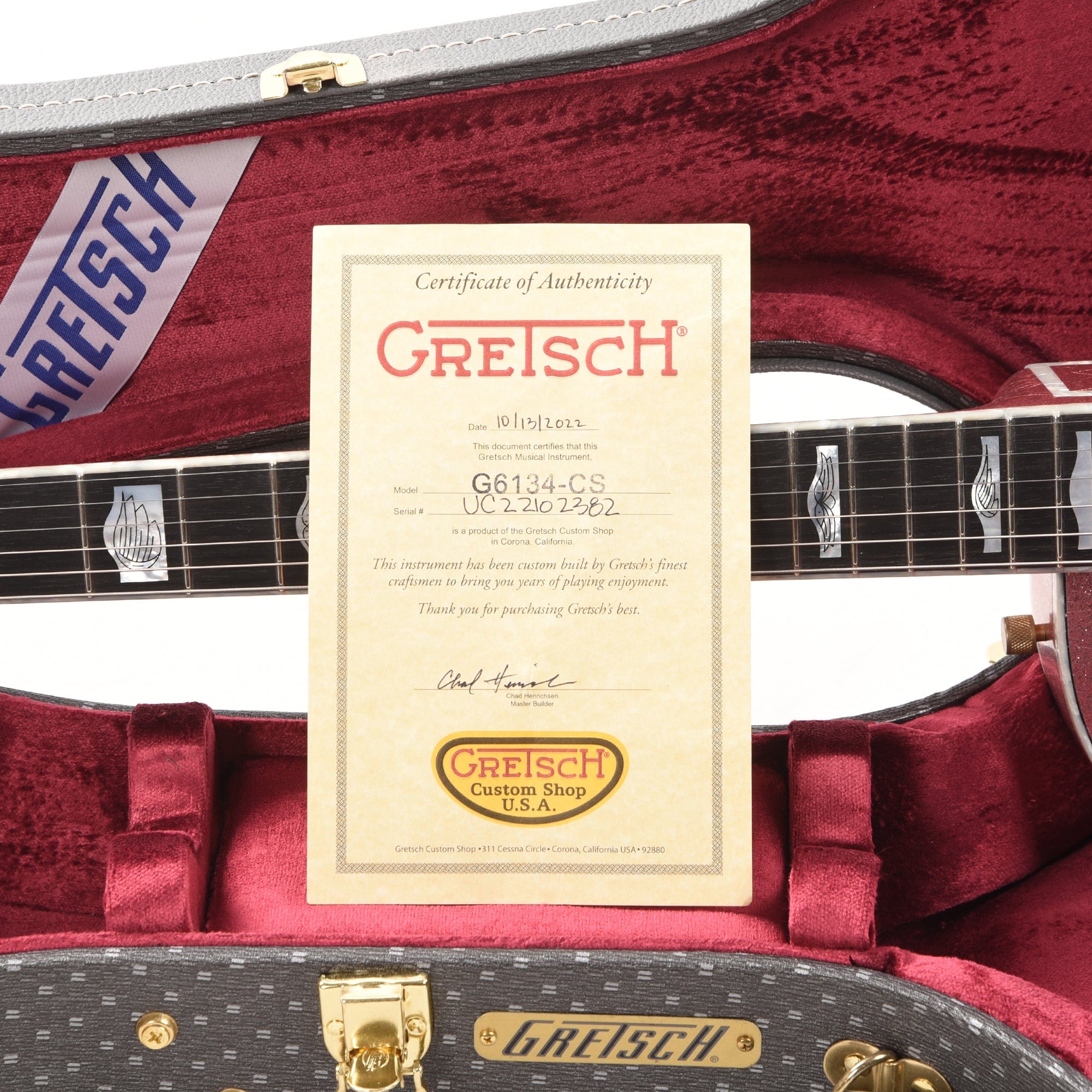 Gretsch Custom Shop G613457 1957 Michigan Mahogany Penguin Shell Pink