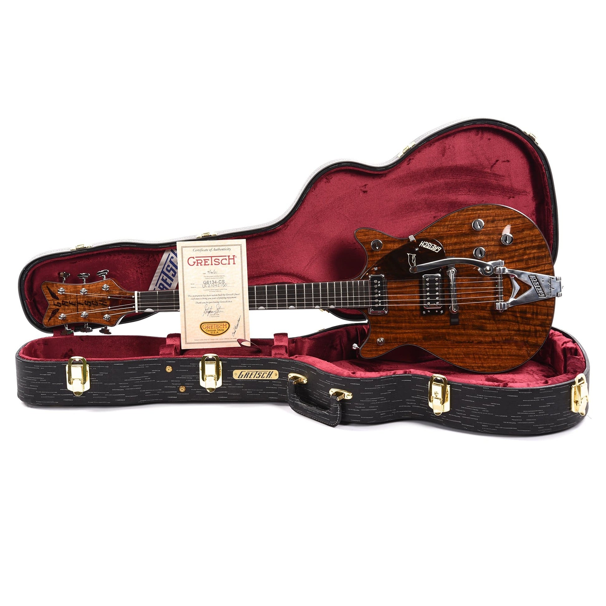 Gretsch Custom Shop G6134 '62 Penguin Figured Schedua NOS Master Built By Chad Henrichsen Electric Guitars / Solid Body