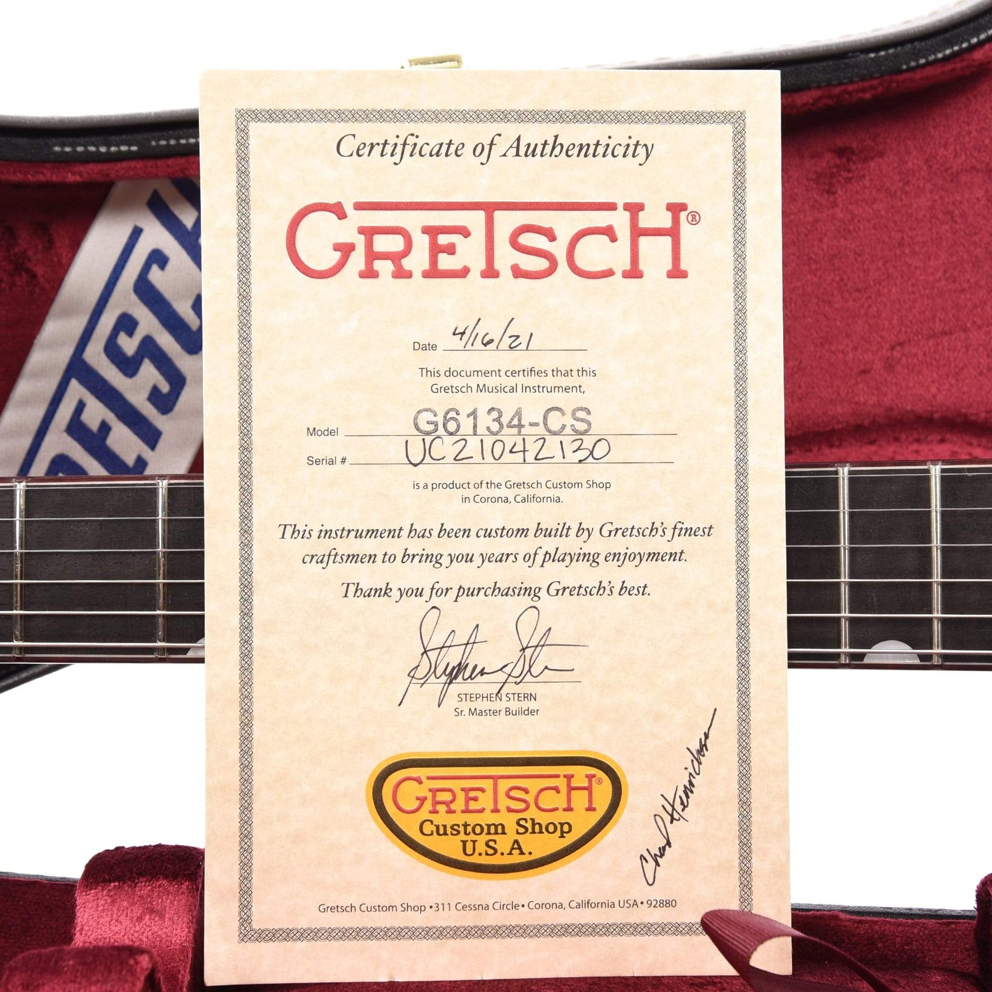 Gretsch Custom Shop G6134 '62 Penguin Figured Schedua NOS Master Built By Chad Henrichsen Electric Guitars / Solid Body