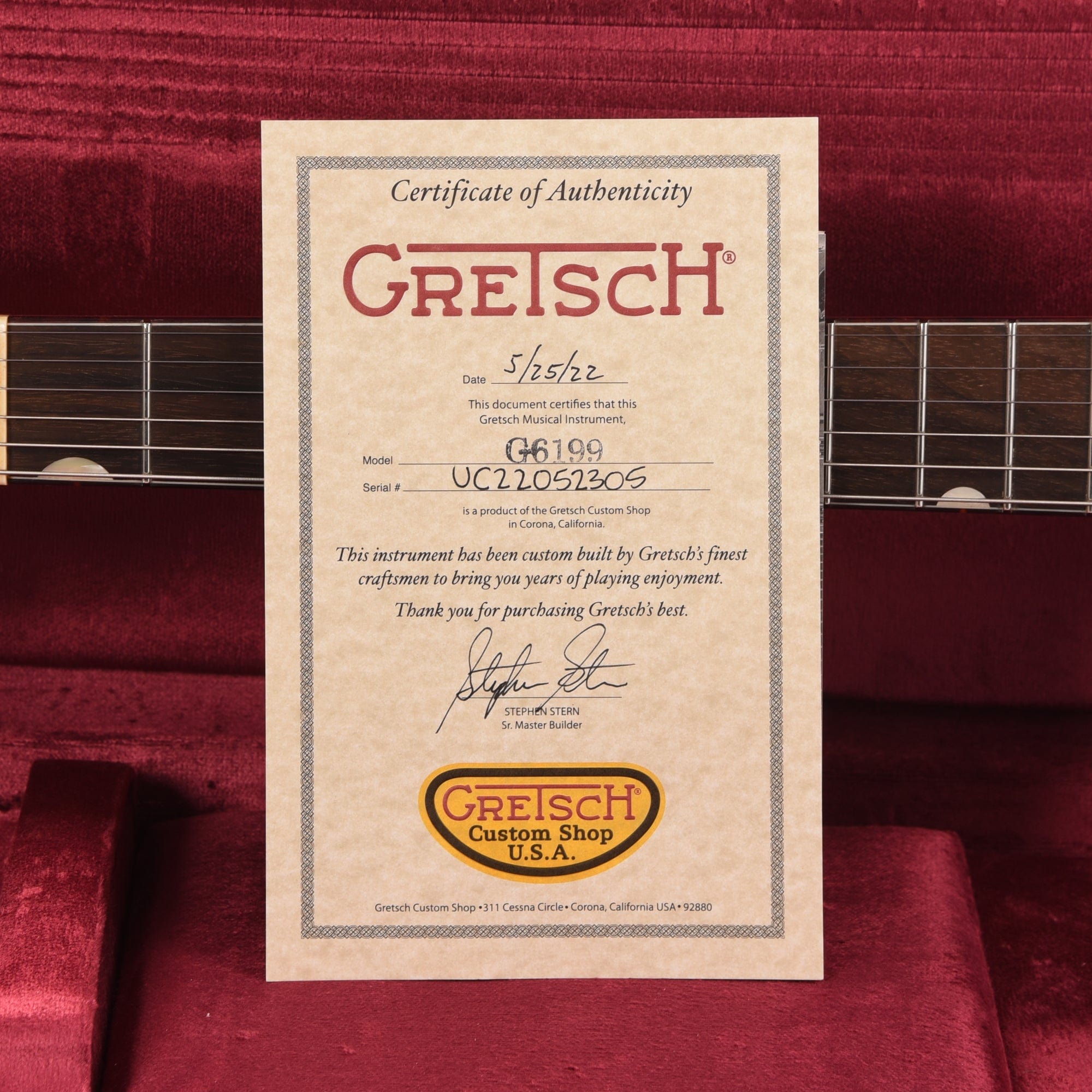 Gretsch Custom Shop Korina Caddy Bo Heavy Relic w/Brazilian Rosewood Fingerboard & ThroBak SLE-101 Pickups Master Built by Stephen Stern Electric Guitars / Solid Body