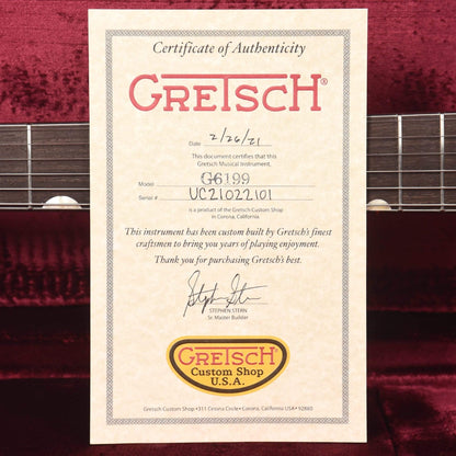 Gretsch Custom Shop Korina Caddy Bo Relic w/Brazilian Rosewood Fingerboard & ThroBak SLE-101 Pickups Masterbuilt by Stephen Stern Electric Guitars / Solid Body