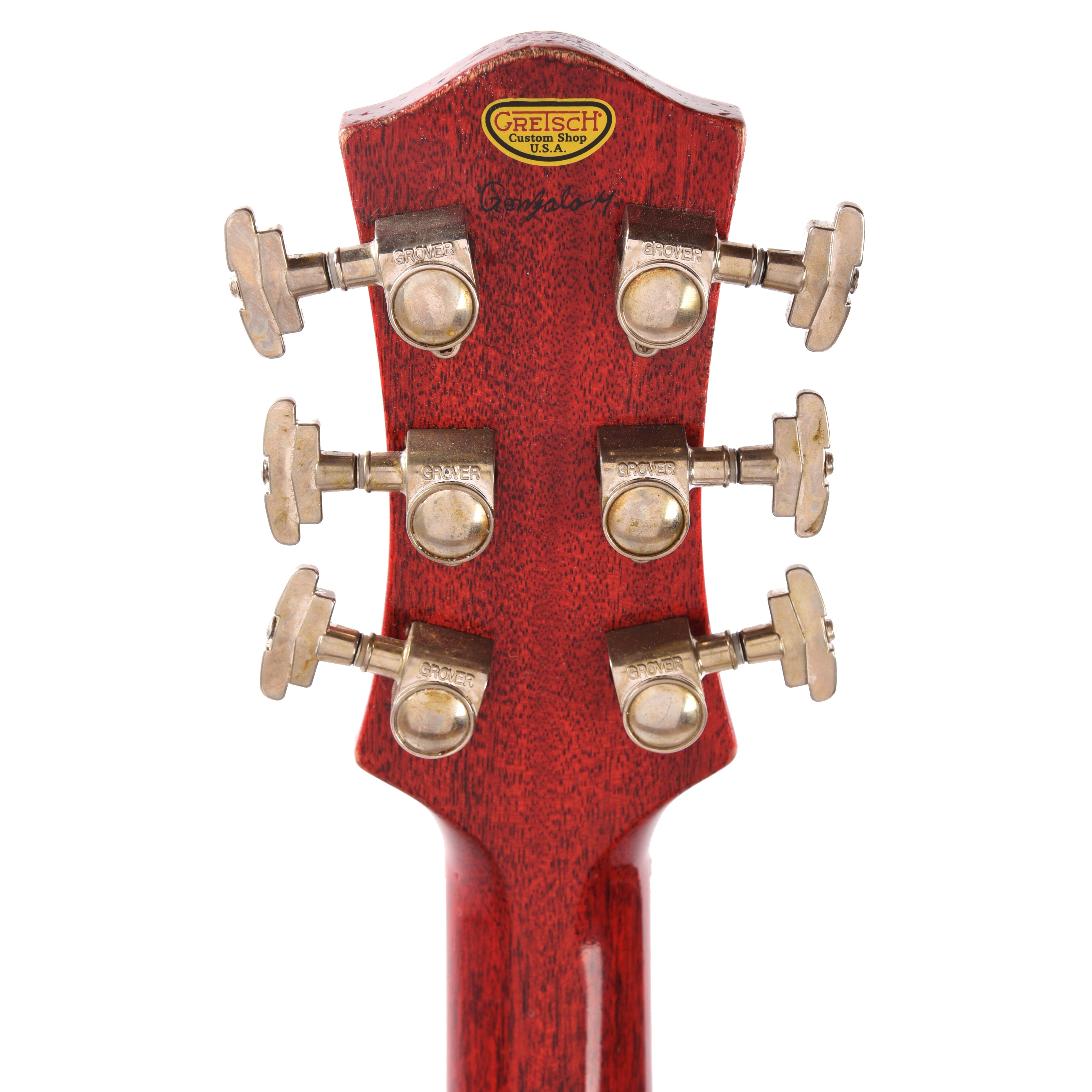 Gretsch Custom Shop Red Aniline Caddy Bo Relic w/Brazilian Rosewood Fingerboard & ThroBak ESG-102B Pickups Masterbuilt by Gonzalo Madrigal Electric Guitars / Solid Body