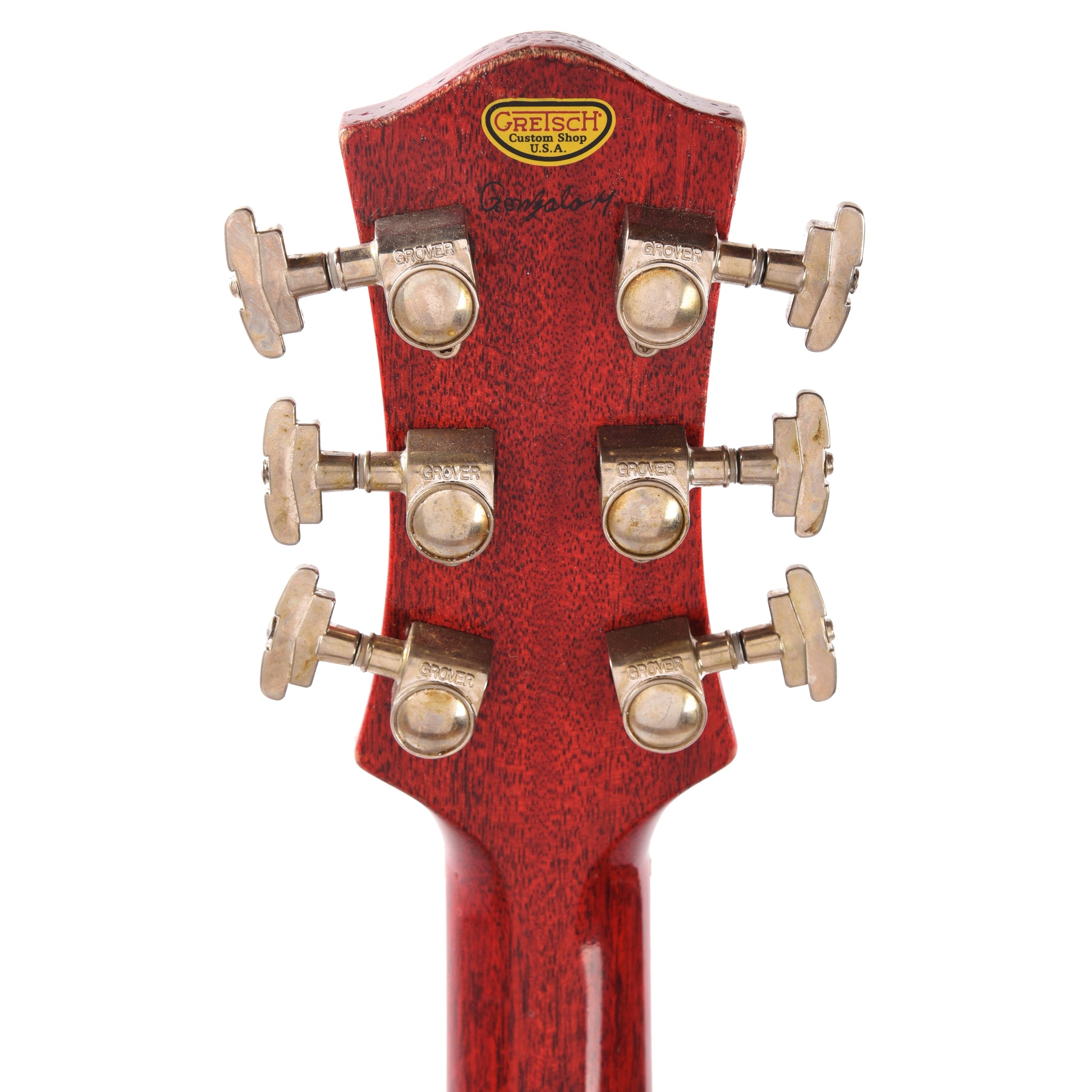 Gretsch Custom Shop Red Aniline Caddy Bo Relic w/Brazilian Rosewood Fingerboard & ThroBak ESG-102B Pickups Masterbuilt by Gonzalo Madrigal Electric Guitars / Solid Body